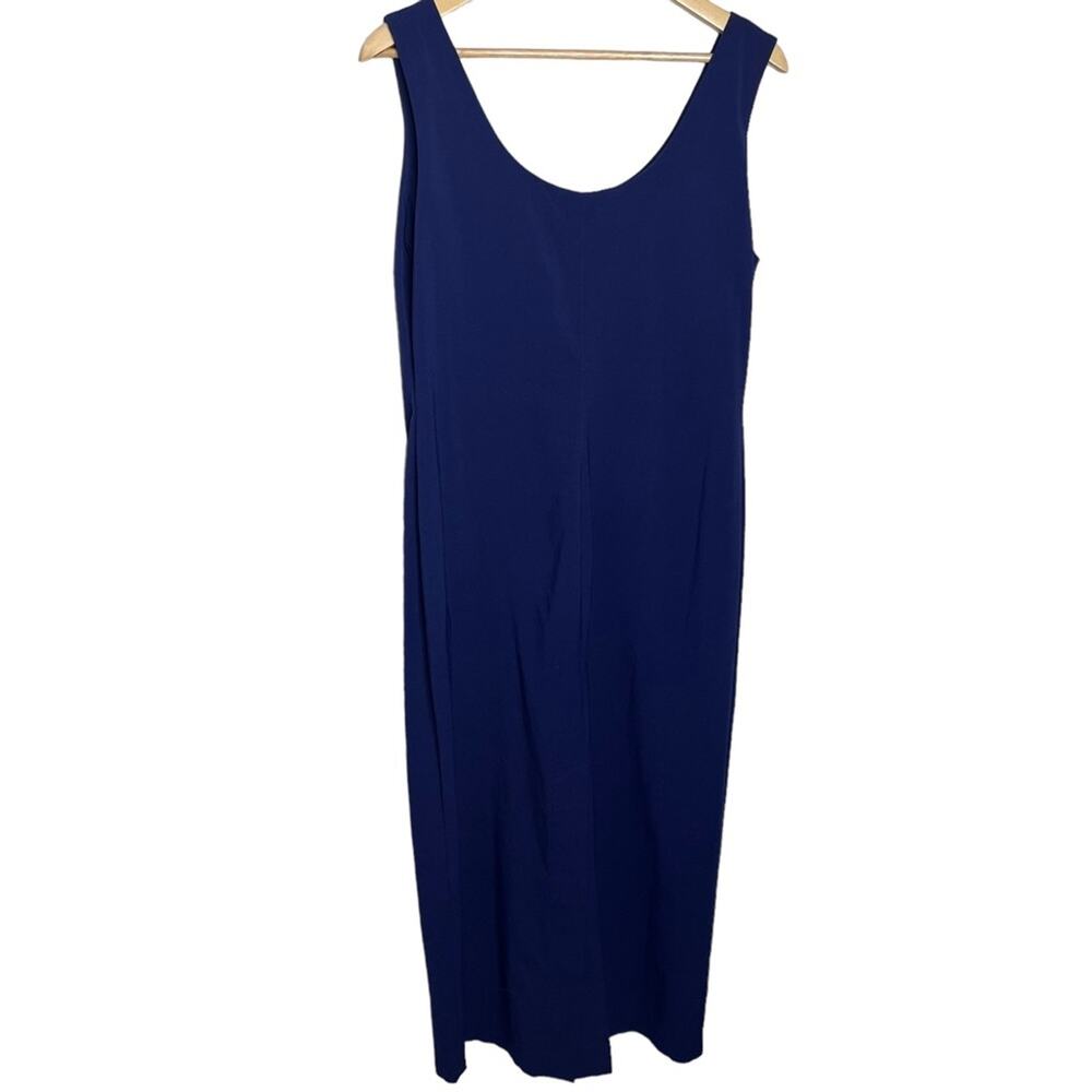 Pier Antonio Gaspari Royal Navy Blue Sleeveless Tank Maxi Dress - Picture 6 of 9